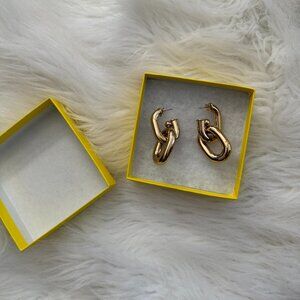 Banana Republic Gold Chunky Chainlink Earrings